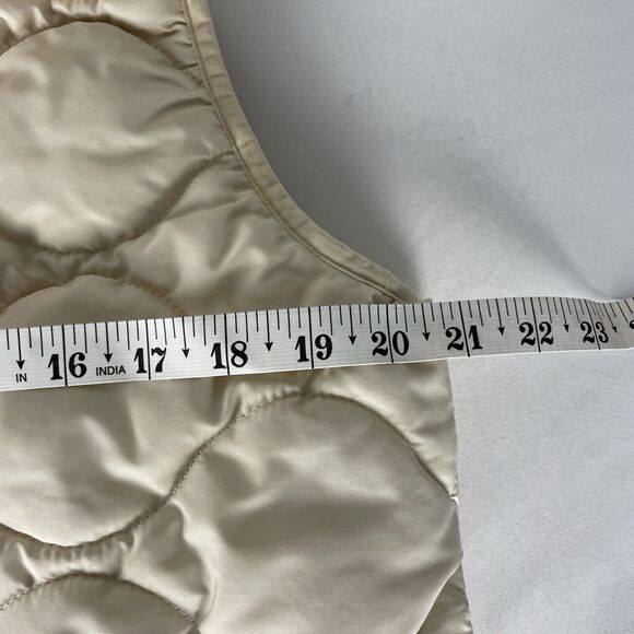 J. Crew Quilted Vest with PrimaLoft Beige Women's Size L - Picture 8 of 9